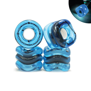 Shark Wheel 60MM, 78A Firefly - Transparent Blue With Blue Lights