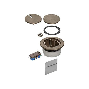 ARLINGTON FLBC4560DBR Heavy-Duty Plastic Recessed Cover Kit Dark Brown in-Box