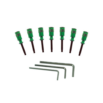 Hollow Point Intonation System, Anodized Green (7 String Set)