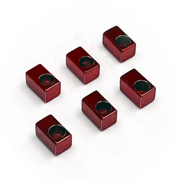 Floyd Rose Insert Blocks, Stainless Steel (6) - Red