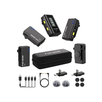FULAIM X6 Wireless Lavalier Microphones with 4 Transmitter for iPhone, iPad, Android, Camera, Lapel Mic with 48KHz 24Bit, Noise Cancellation for Video Recording, Vlog, YouTube, TikTok