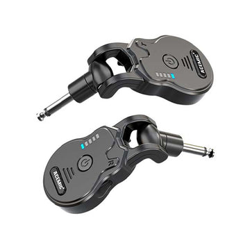 Wireless transmitter and receiver for electric guitar and bass