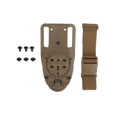 Tactical Gun Holster Adapter,Drop Leg Platform Adapter 360 Degree Revolve Quick Locking Gun Modular Holster Adapter Base Accessories