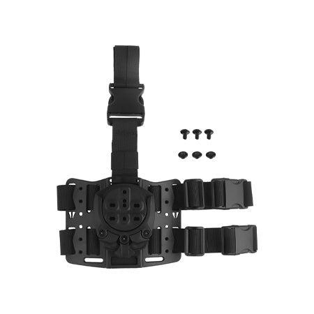 Tactical Leg Panel Adapter，Belt Clip Holster Adapter, Adjustable Cant (360°) with Loop Strap & Plastic Buckle Leg Strap