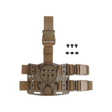 Tactical Leg Panel Adapter，Belt Clip Holster Adapter, Adjustable Cant (360°) with Loop Strap & Plastic Buckle Leg Strap