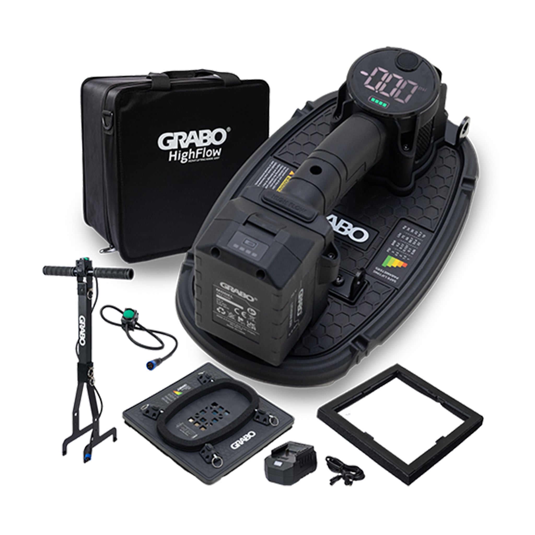 GRABO High-Flow Kit with 300mm Suction Plate & Two 20V Batteries