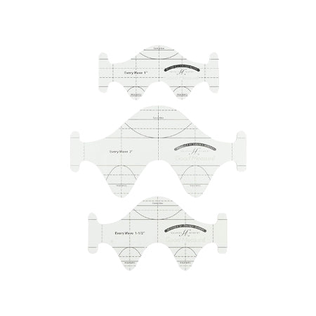 1/4" Thick Machine Quilting Set of 3 ruler
