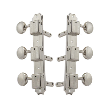 Vintage Vertical Nickel Set 6 3 + 3 on Plate