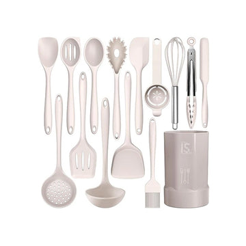 Silicone Cooking Utensils Set - 446°F Heat Resistant