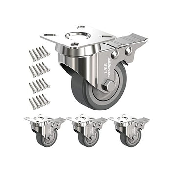 Caster Wheels Set of 4 Heavy Duty Plate Casters