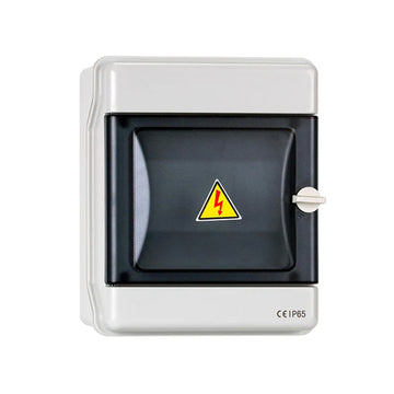 Breaker Box, IP65 Plastic Power Distribution Enclosure, Includes Clear Cover