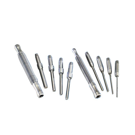 Spring Tools Industrial Interchangeable Hammerless Pin Punch Set, Steel Tips