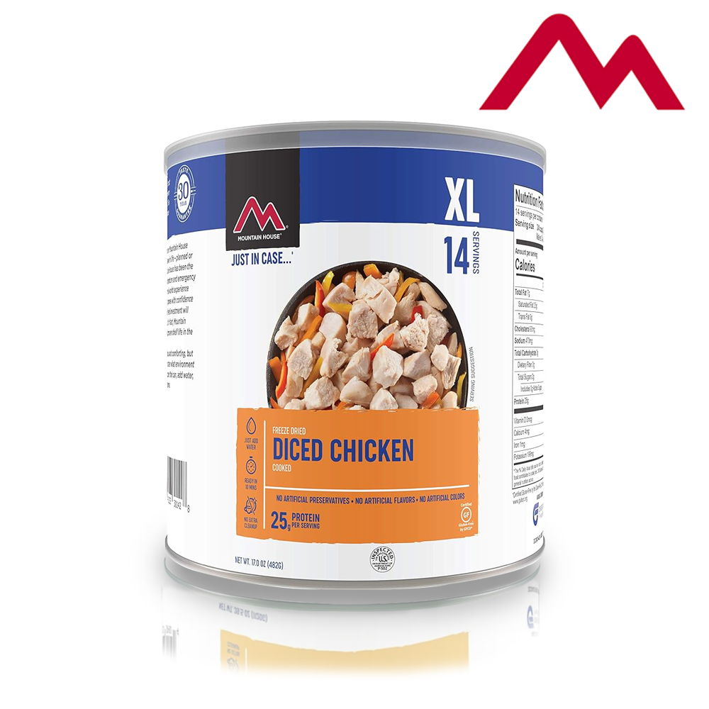 Mountain House Cooked Diced Chicken | Freeze Dried Survival & Emergency Food | #10 Can | Gluten-Free, 30235-Parent