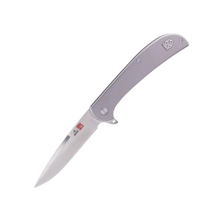 Al Mar K4116 Ultralight Titanium Framelock Knife Gray Handles