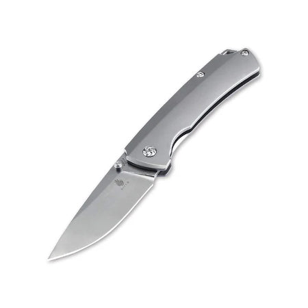 Cutlery Folding Pocket Knives Drop Point Blade Titanium Handles EDC Knife