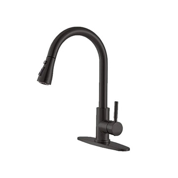 Matte Black Kitchen Sink Faucet,High Arc Single Handle Kitchen