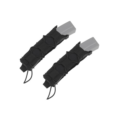 Tactical Open Top 9mm Single Magazine Pouch,SMG PALS Malice Clip MP5 MP7 Mag Pouch Holster Belt Mount (Pack of 2)