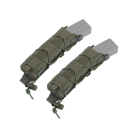 Tactical Open Top 9mm Single Magazine Pouch,SMG PALS Malice Clip MP5 MP7 Mag Pouch Holster Belt Mount (Pack of 2)
