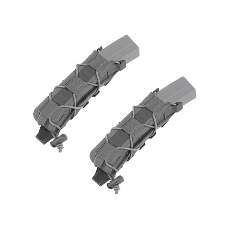 Tactical Open Top 9mm Single Magazine Pouch,SMG PALS Malice Clip MP5 MP7 Mag Pouch Holster Belt Mount (Pack of 2)