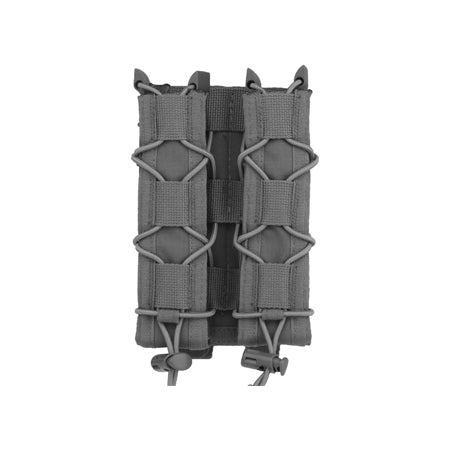 Tactical Double Extended 9mm Mag Pouch,Open Top Quick Pull Long Flashlight Holder Magazine Bag