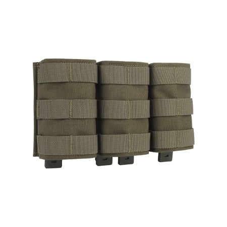 Tactical Triple 5.56 Fast Mag Pouch Molle Open Top Hunting Tactical Nylon Magazine Pouch Airsoft Carrier Pocket(High)