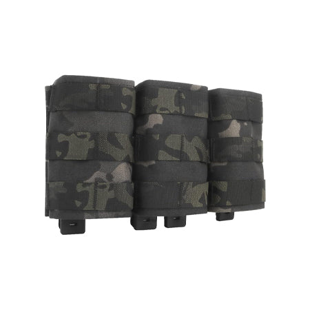 Tactical Triple 5.56 Fast Mug Pouch Molle Open Top Hunting Tactical Nylon Magazine Pouch Airsoft Carrier Pocket (High)