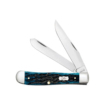 Pocket Knife Mediterranean Blue Bone Trapper, Length Closed: 4 1/8 inches