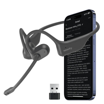 Nearity MemPod Pro 2S: GPT Powered Note-Taking Professional Office Headset