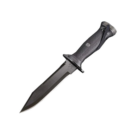 Ontario Knives 497 Navy Combat Fixed Blade Knife with Black Handle