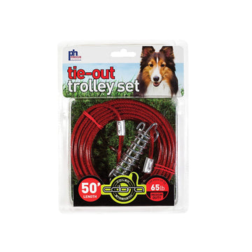 Prevue Pet Products 50 Foot Tie-out Cable Trolley Set