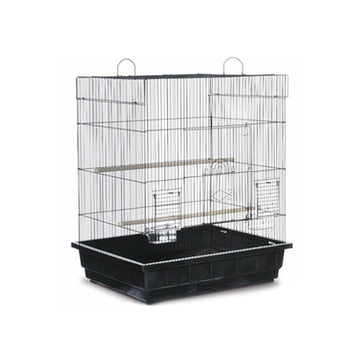 Square Roof Parakeet Cage - White