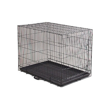 Economy Dog Crate - Small. Economy Dog Crates have a durable, black baked powder coated finish and the extra deep 1 1/2