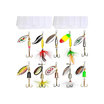 Lure Spinnerbait, Bass Trout Salmon Hard Metal Spinner Baits Kit