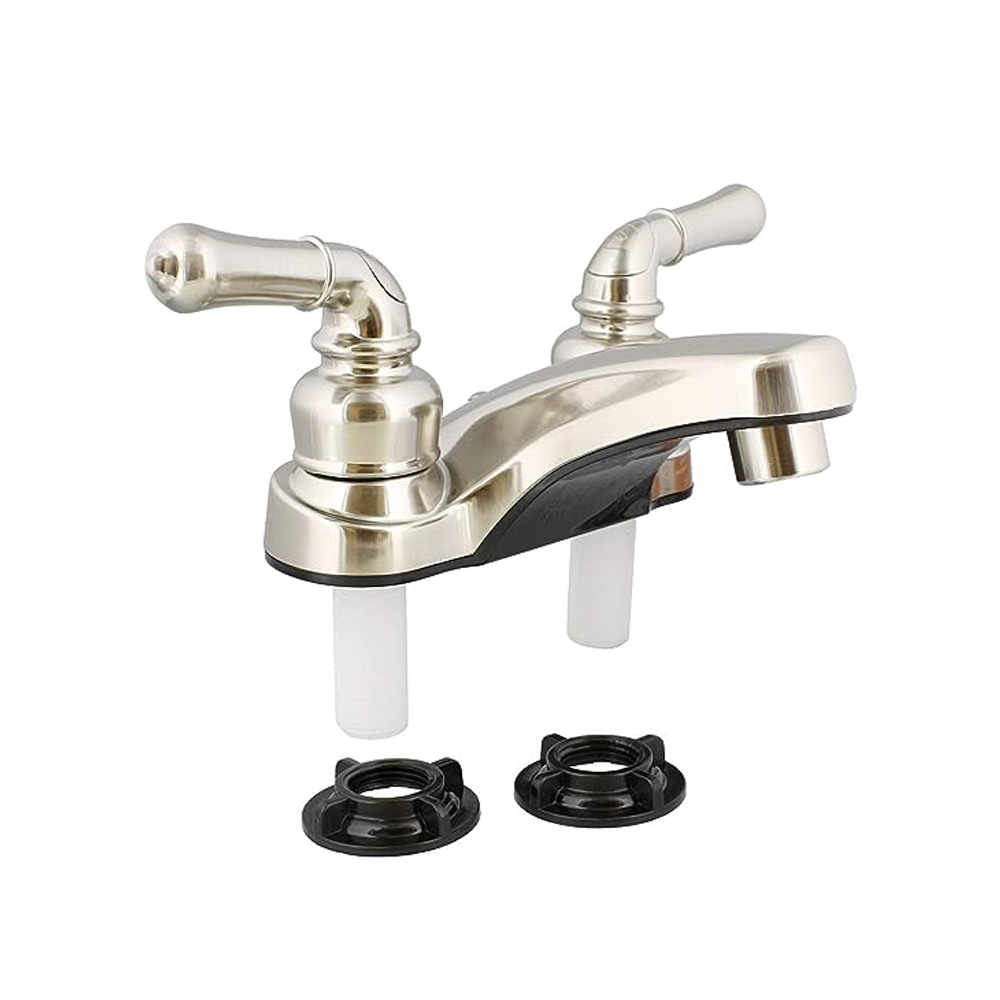 Empire Faucets RV Lavatory Faucet - 4 Inch Nickel Bathroom Faucet for RV Sink, Water Saving Aerator and Teapot Handles