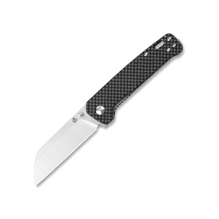 QSP Penguin Pocket Knife,D2 blade,Various Handle Option (carbon fiber overlay black G10 handle)