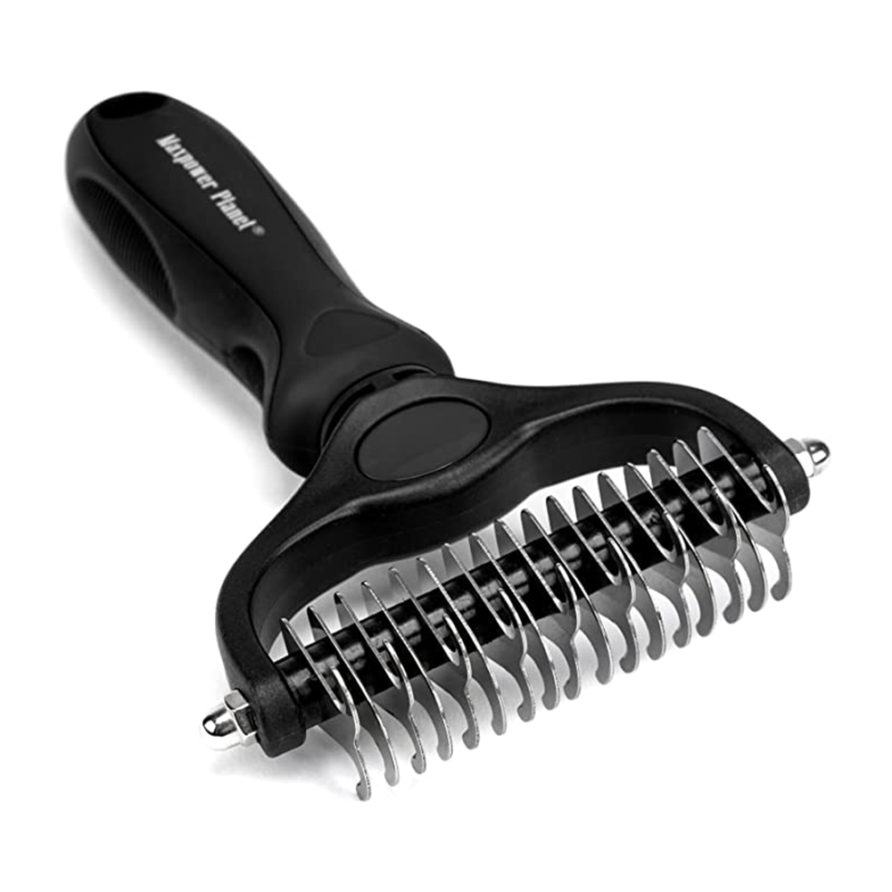 Pet Grooming Brush - Double Sided Shedding and Dematting