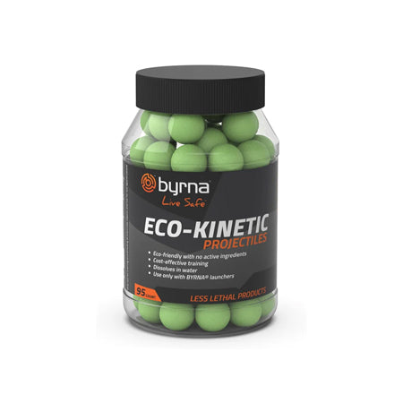 RB68403 Byrna Eco-Kinetic Projectiles - Training & Recreational Projectile Rounds for Byrna Launchers with Visual Impact Technology - Water Soluble, Eco Friendly, Easy to Clean, 0.68 Caliber