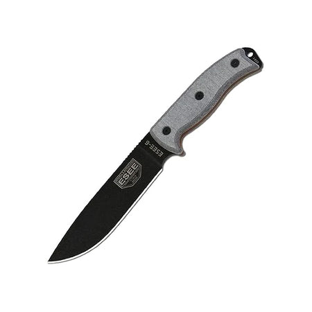 ESEE Knives 6P Fixed Blade Knife w/Molded Polymer Sheath (Black Blade/Coyote Brown Sheath)