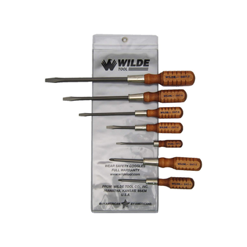 SW7/VP 7-Piece Wooden Handle Screwdriver Set-Vinyl Pouch