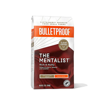 The Mentalist Whole Bean Coffee, Medium Dark Roast, 12 Oz, Bulletproof Keto Friendly