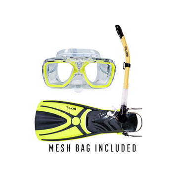 Universal Plus Mask with Hi-Flow II Snorkel and Aubade Fins Package