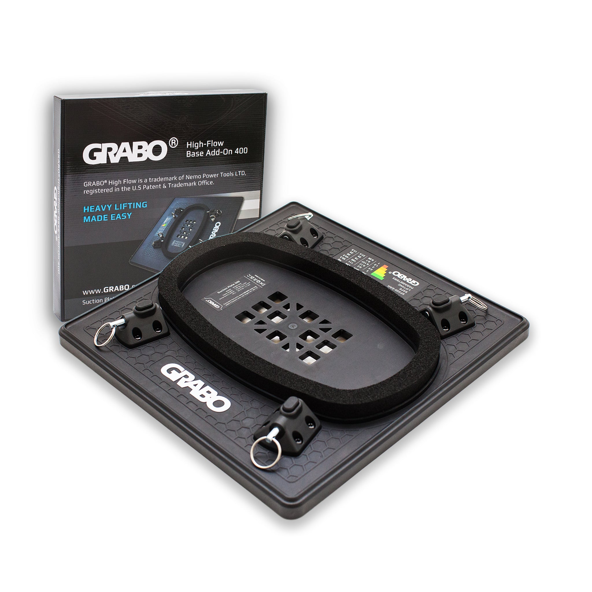 400mm Suction Plate for GRABO High-Flow (242 lbs Capacity)