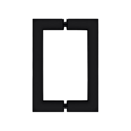 CRL 6"x6" Matte Black SQ Pull Handle Back-to-Back
