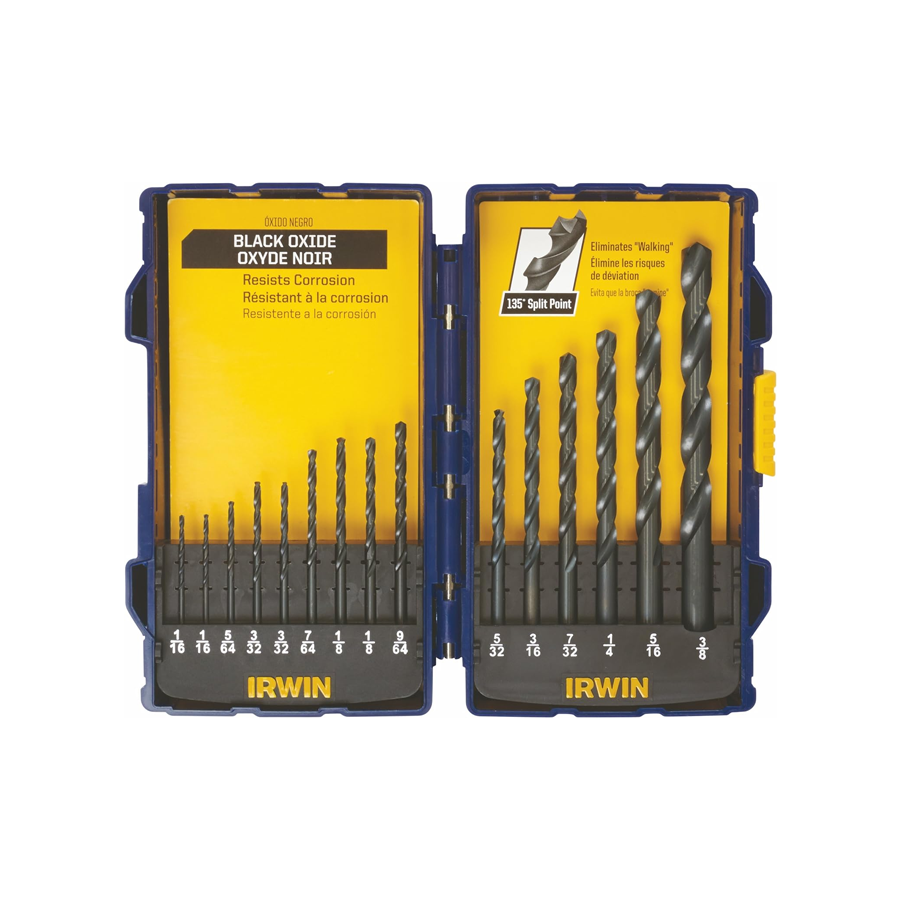 Black Oxide Metal Index Drill Bit Set