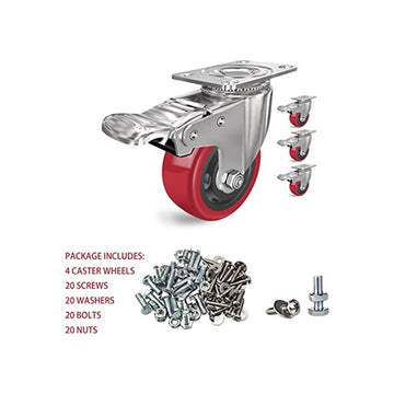 Safety Dual Locking Bearing Casters