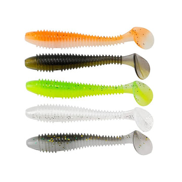 Paddle Tail Swimbaits 2 and 3 Inch Two-Tone Color Swim Baits 20/40 Pcs Fishing Worms