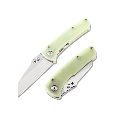 KANSEPT Main Street Thumb Stub Jade G10 Handle (3.36" 154CM Blade) Dirk Pinkerton Design