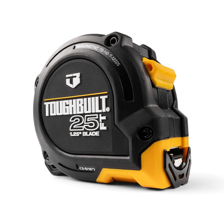 25' ProBlade™ Tape Measure w/Blade Control Features, Easy-to-Read 1.25” Width Blade w/Double-Sided High Contrast Markings - (TB-H2-T-12225)