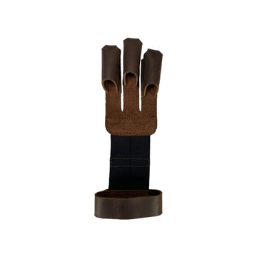 Three-Finger Archery Glove Handmade from Full Grain Leather