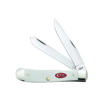 Pocket Knife Sparxx White Jigged Synthetic Trapper